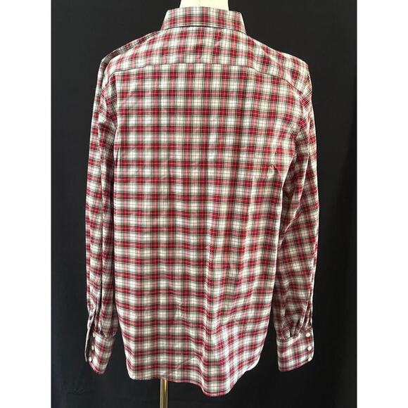 Women’s CHAPS Red & Green Checkered Button up Sz L - Picture 3 of 4